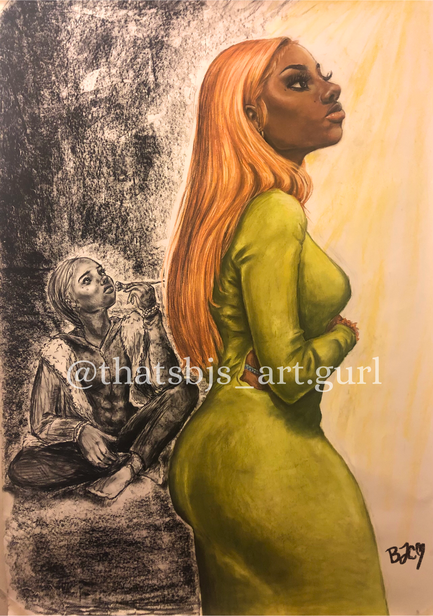 In her shadow