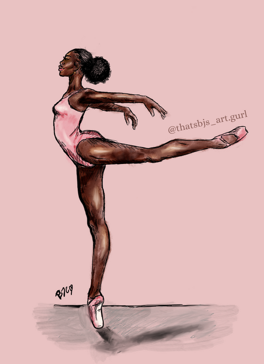 Pastel pink ballerina